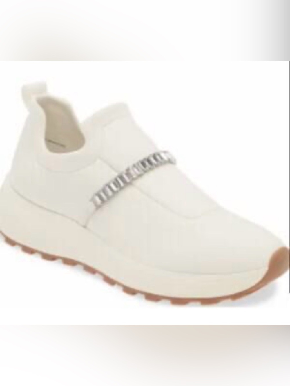 Nordstrom Rack Lisbon Crystal Slip-On Sneakers White Size 8 NWT